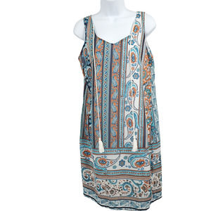 NEW COCO CABANA RESORT WOMEN’S SIZE MEDIUM SLEEVELESS PAISLEY SUMMER DRESS